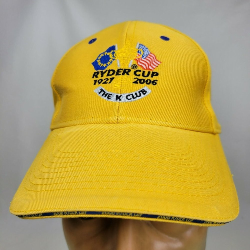 2006 Ryder Cup The K Club Strap Back Hat Golf Cap Yellow - Picture 1 of 9